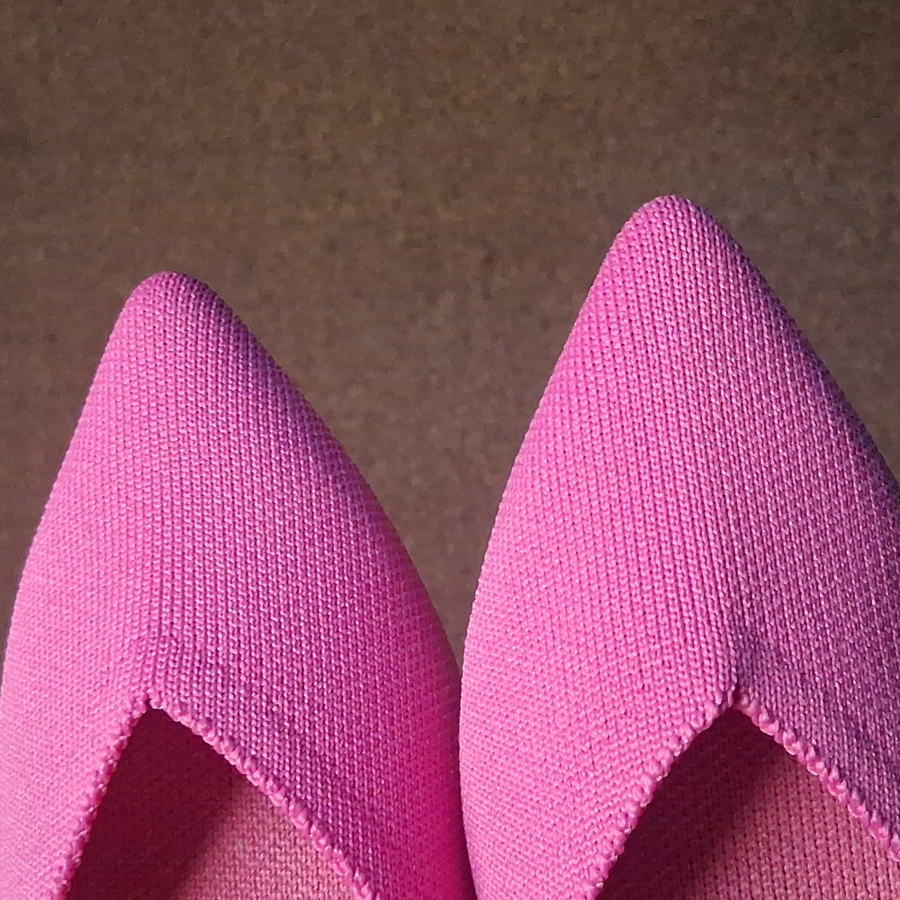 Rothys Hot Pink Points Ballet Flats Shoes 8 - Picture 2 of 4